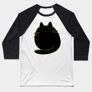 Cute black and gold cat Baseball T-Shirt